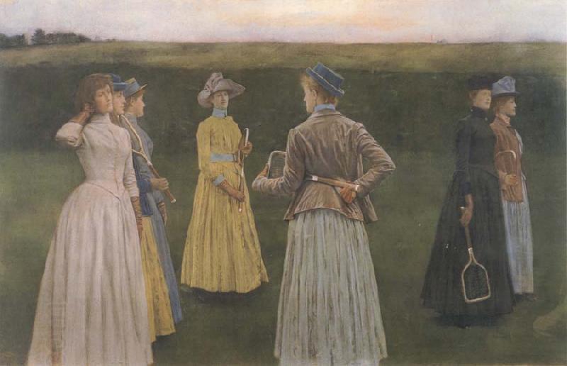 Fernand Khnopff memories Lawn Tennis China oil painting art
